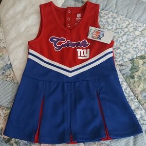 NFL Team New York Giants Cheerleader Pleated Dress Toddler Sz 18 Mo NWT